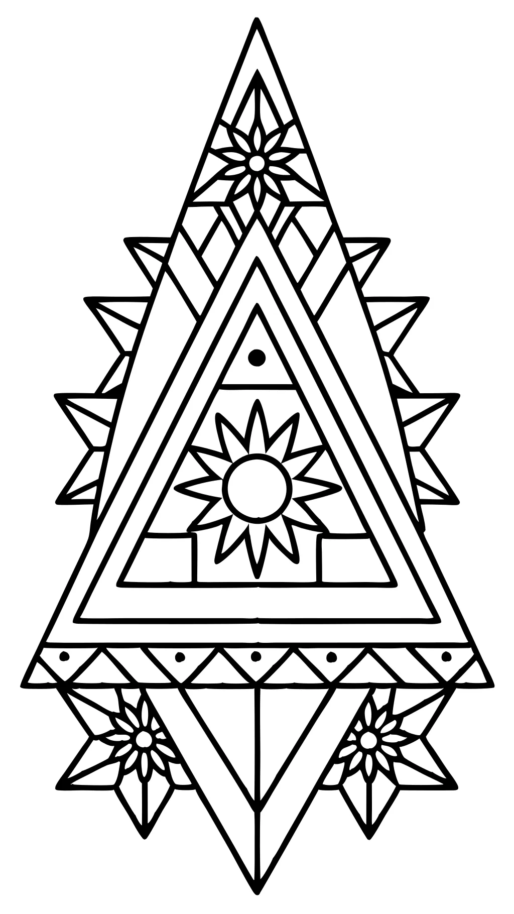 coloring pages triangle